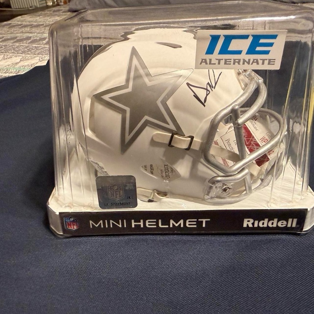 Dallas Cowboys Signed White Mini Helmet